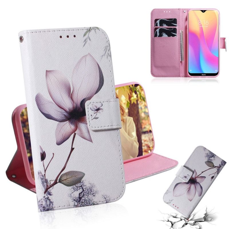 Lederhüllen Xiaomi Redmi 8A Alte Rosenblüte