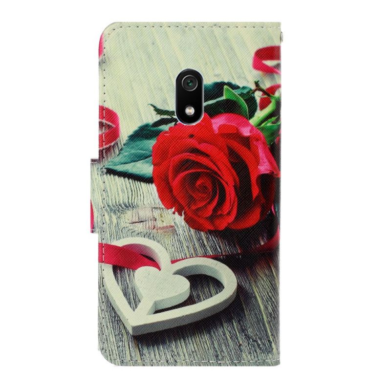 Lederhüllen Xiaomi Redmi 8A Romantische Rose Mit Tanga