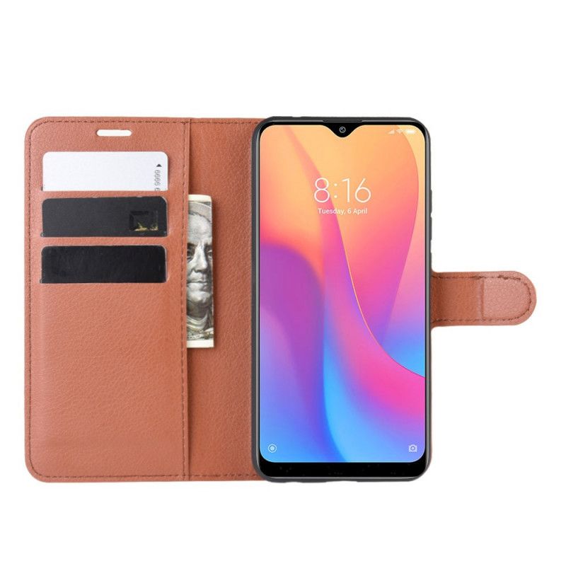 Lederhüllen Xiaomi Redmi 8A Schwarz Klassisches Kunstleder