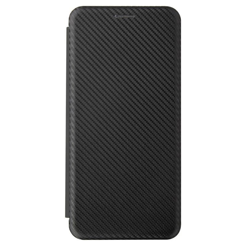 Flip Case Für Samsung Galaxy A72 4G / A72 5G Schwarz Kohlefaser