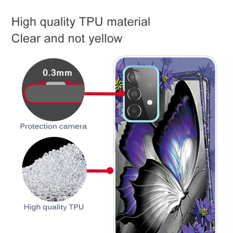 Hülle Für Samsung Galaxy A72 4G / A72 5G Königlicher Schmetterling