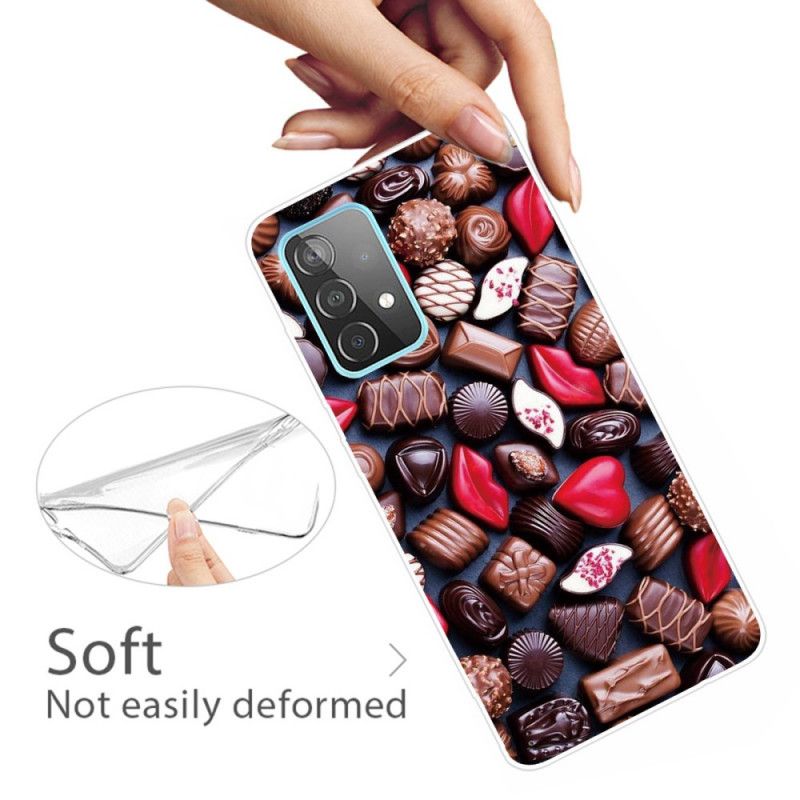 Hülle Samsung Galaxy A72 4G / A72 5G Braun Flexible Schokolade