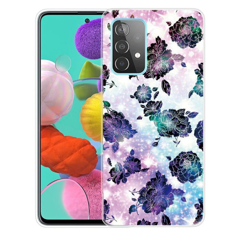 Hülle Samsung Galaxy A72 4G / A72 5G Bunte Vintage Blumen