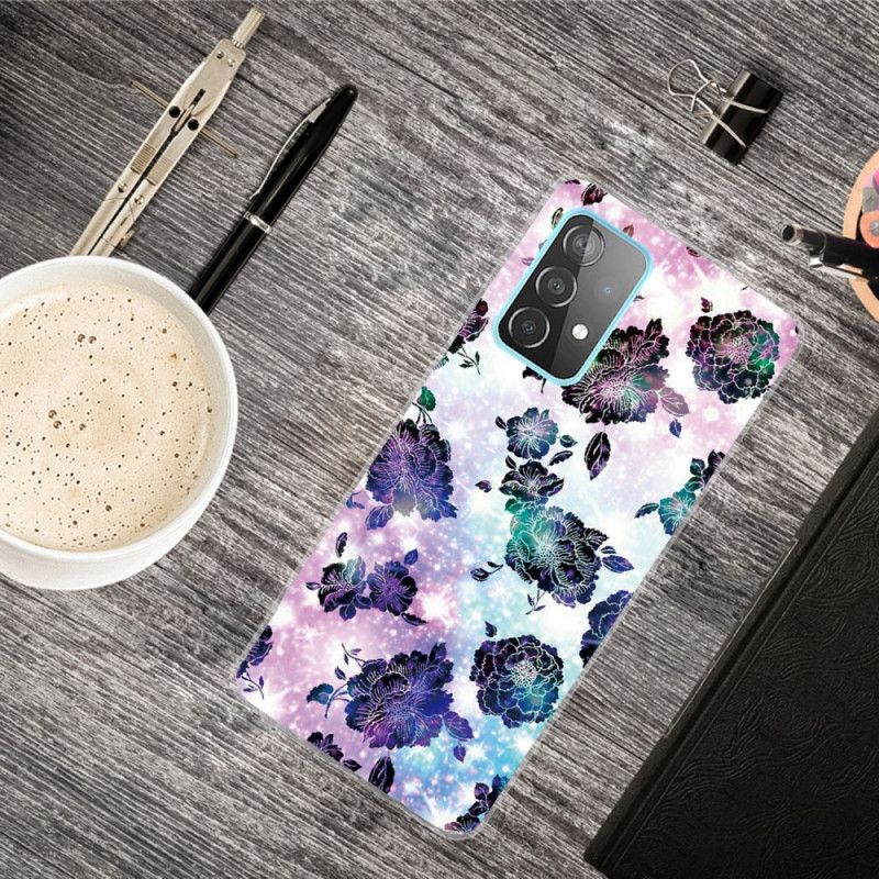 Hülle Samsung Galaxy A72 4G / A72 5G Bunte Vintage Blumen