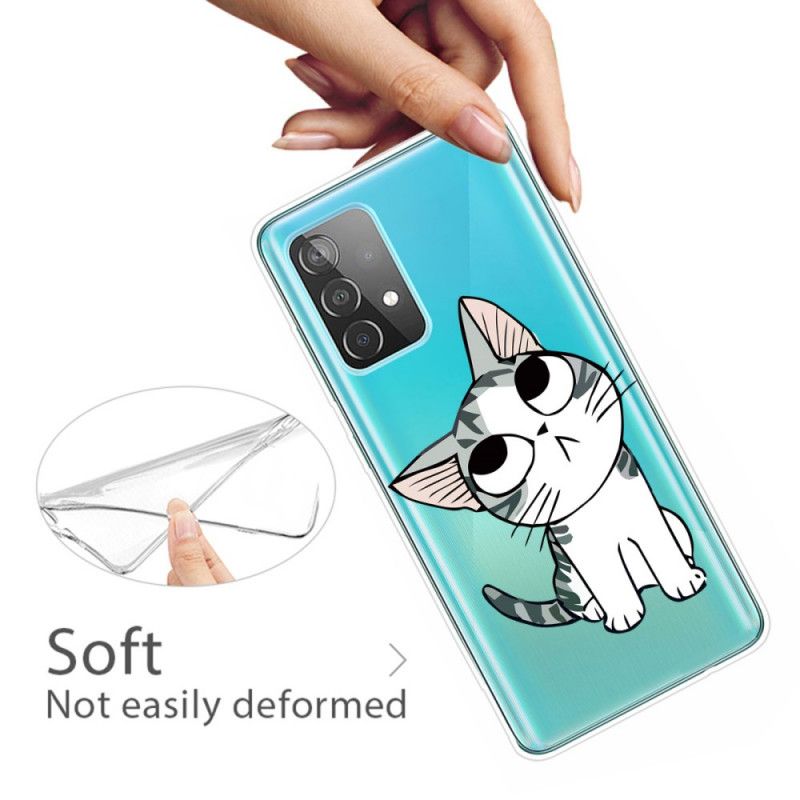 Hülle Samsung Galaxy A72 4G / A72 5G Charmante Katze