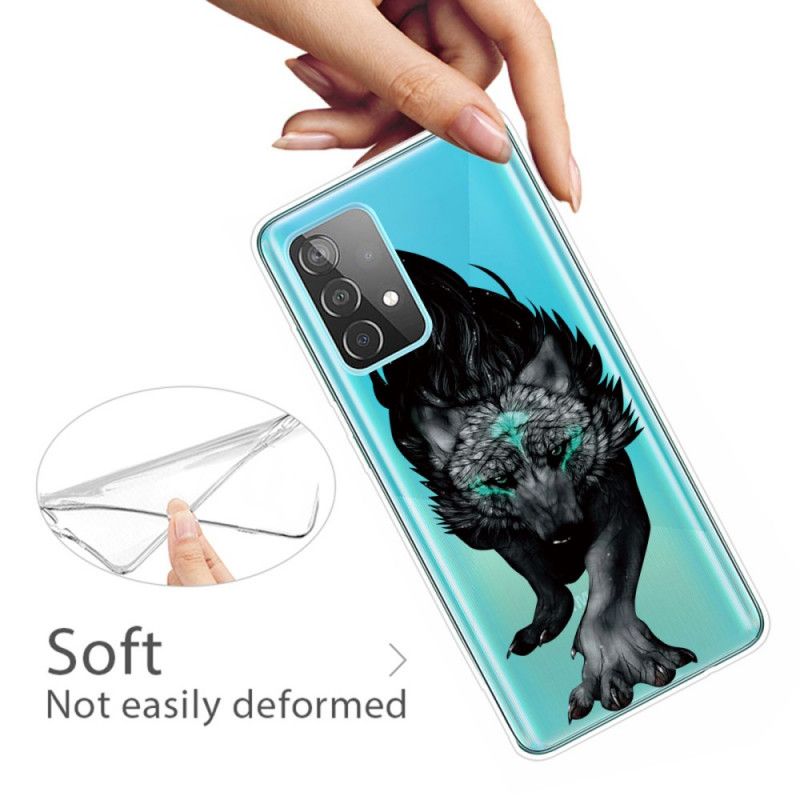 Hülle Samsung Galaxy A72 4G / A72 5G Grafischer Wolf