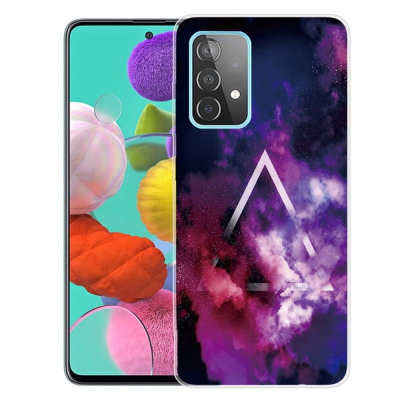 Hülle Samsung Galaxy A72 4G / A72 5G Grau Flexible Geometrie