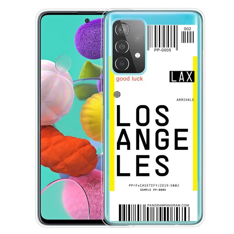 Hülle Samsung Galaxy A72 4G / A72 5G Handyhülle Bordkarte Nach Los Angeles