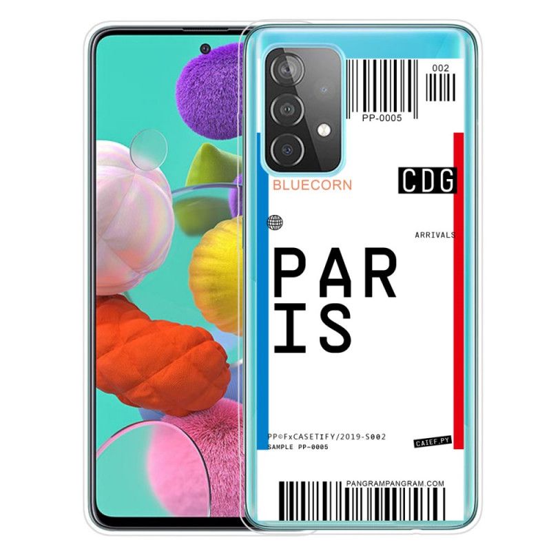 Hülle Samsung Galaxy A72 4G / A72 5G Handyhülle Bordkarte Nach Paris