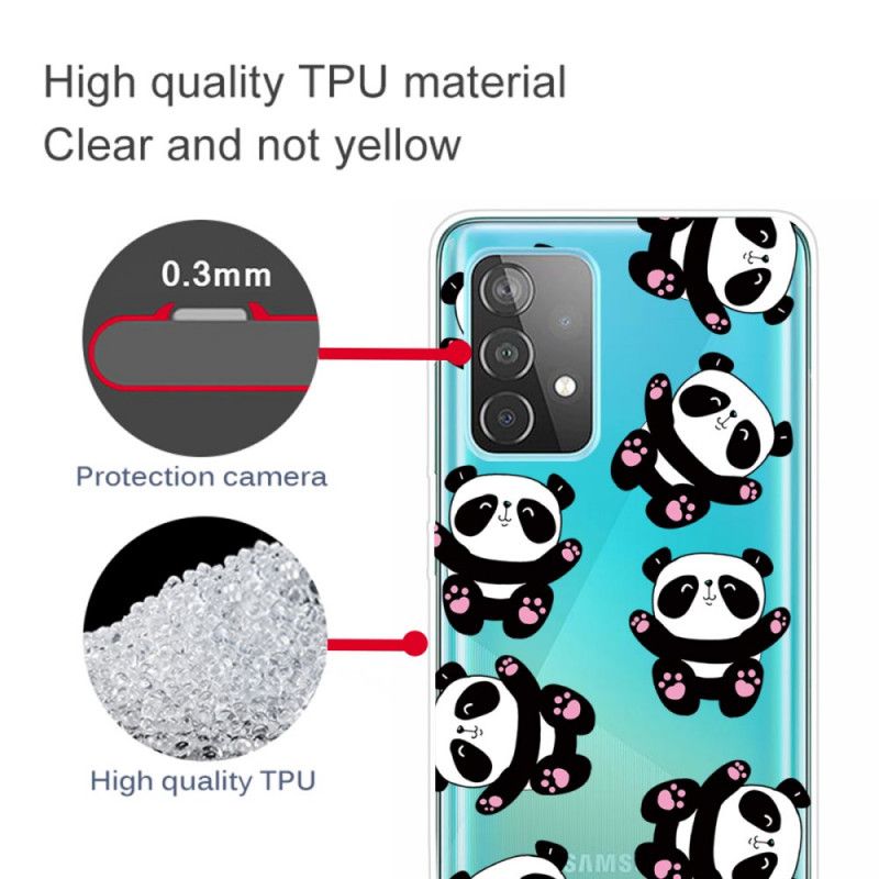 Hülle Samsung Galaxy A72 4G / A72 5G Handyhülle Top-Spaß-Pandas