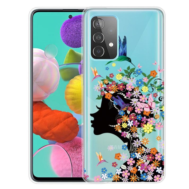 Hülle Samsung Galaxy A72 4G / A72 5G Hübscher Blütenkopf