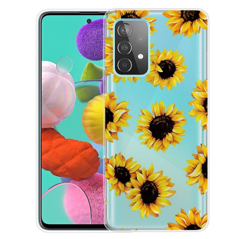 Hülle Samsung Galaxy A72 4G / A72 5G Sonnenblumen