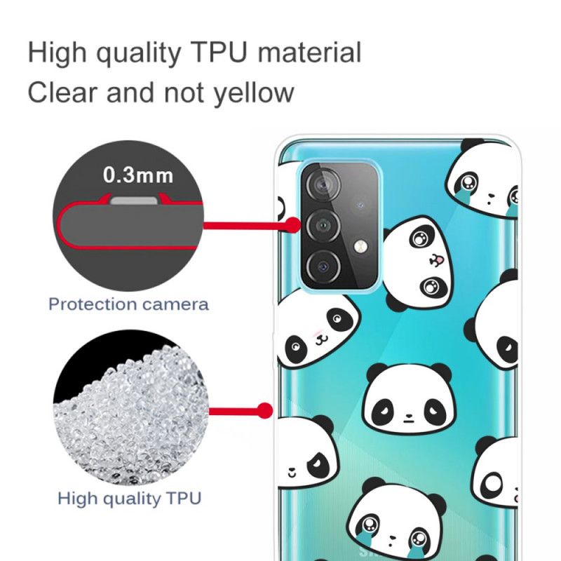 Hülle Samsung Galaxy A72 4G / A72 5G Transparente Sentimentale Pandas