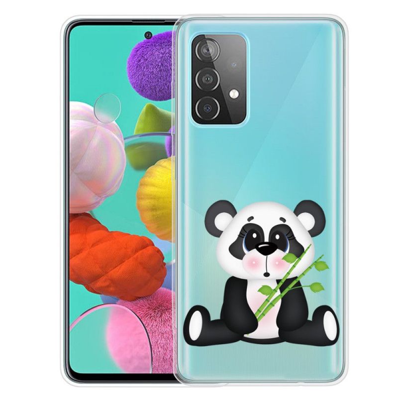 Hülle Samsung Galaxy A72 4G / A72 5G Transparenter Trauriger Panda