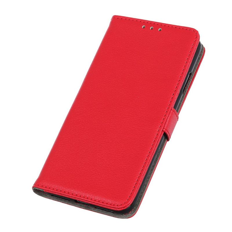 Lederhüllen Samsung Galaxy A72 4G / A72 5G Rot Klassisches Litschi-Kunstleder