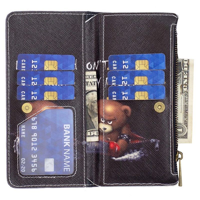 Flip Case Für Samsung Galaxy M53 5G Brieftasche Bären-geldbörse