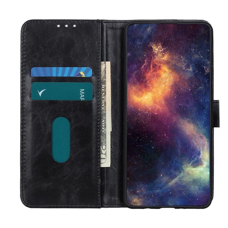 Flip Case Für Samsung Galaxy M53 5G Dreifarbiger Silberverschluss