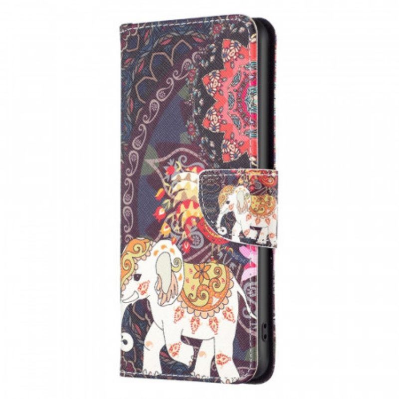 Flip Case Für Samsung Galaxy M53 5G Indischer Elefant