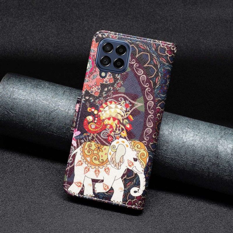 Flip Case Für Samsung Galaxy M53 5G Indischer Elefant