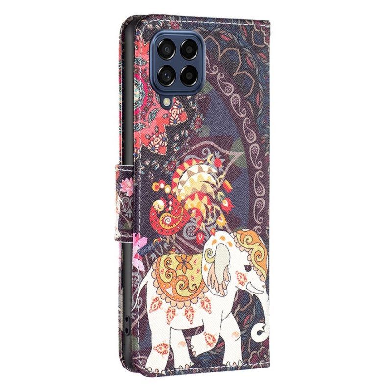 Flip Case Für Samsung Galaxy M53 5G Indischer Elefant