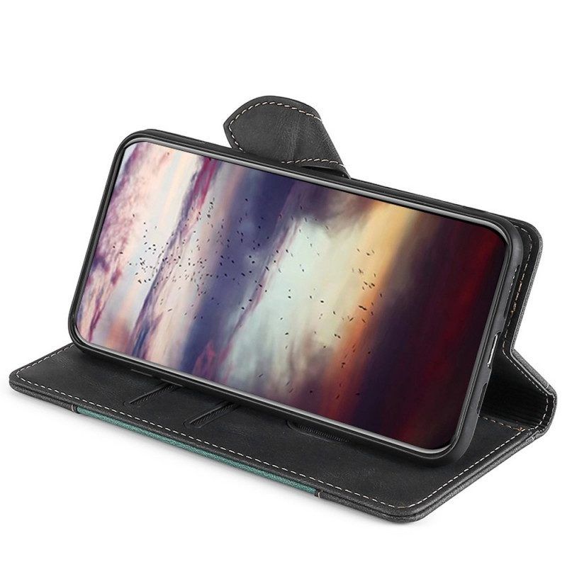 Flip Case Für Samsung Galaxy M53 5G Kunstleder Bicolor Stylisch