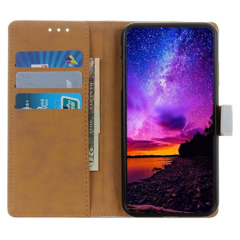 Flip Case Für Samsung Galaxy M53 5G Leder-styling