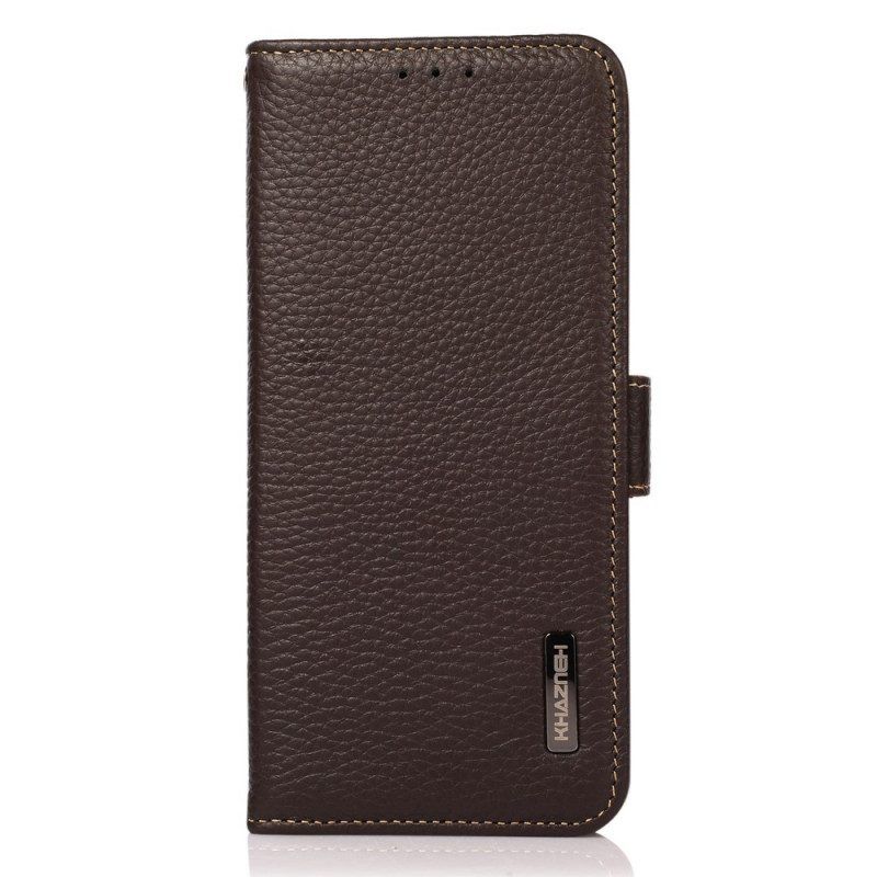 Flip Case Für Samsung Galaxy M53 5G Lychee-leder Khazneh Rfid