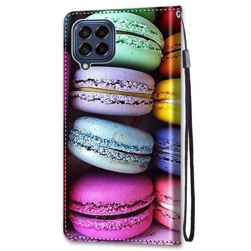Flip Case Für Samsung Galaxy M53 5G Macarons