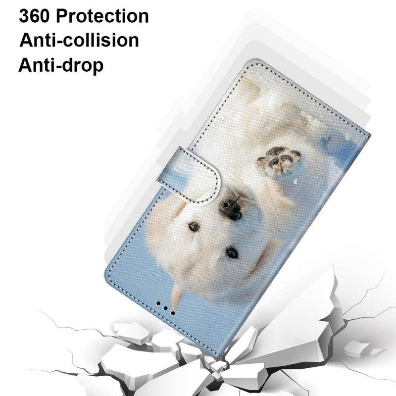 Lederhüllen Für Samsung Galaxy M53 5G Mit Kordel Tanga-hund