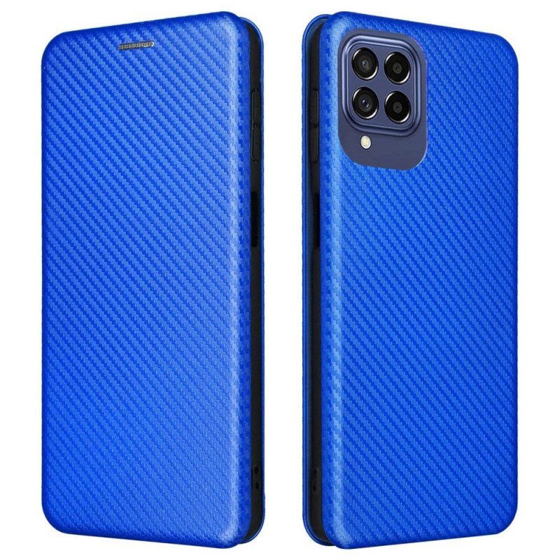 Schutzhülle Für Samsung Galaxy M53 5G Flip Case Kohlefaser