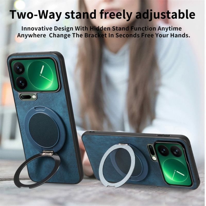 Hülle Xiaomi 17 Pro Max Handyhülle Drehbarer Ständer Mit Retro-lederoptik