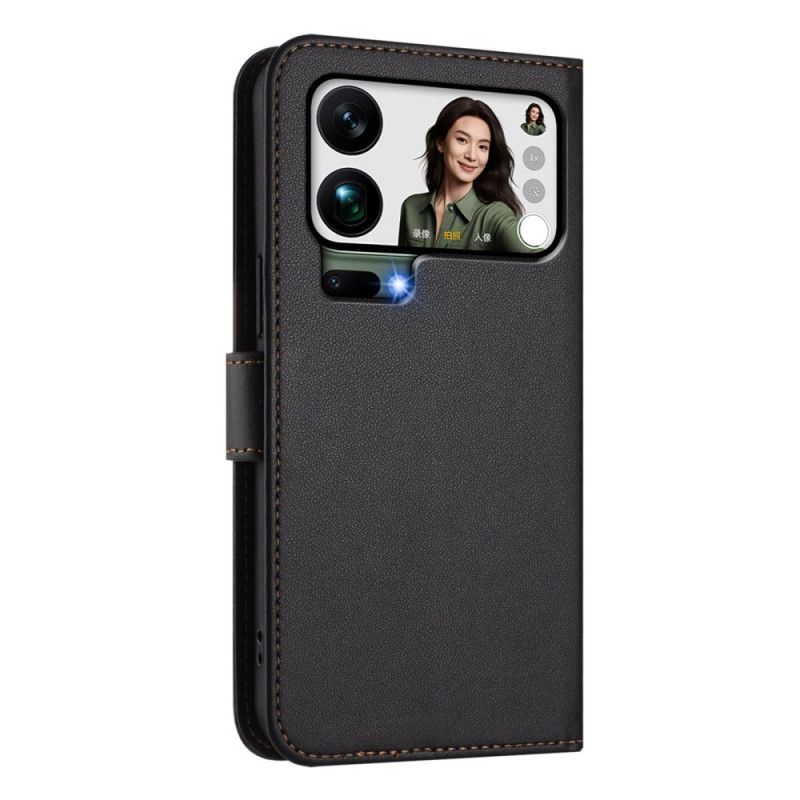 Lederhüllen Für Xiaomi 17 Pro Max Glatte Lederoptik