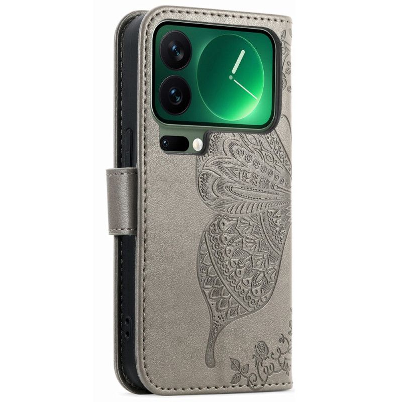 Lederhüllen Für Xiaomi 17 Pro Max Schmetterlingsdesign