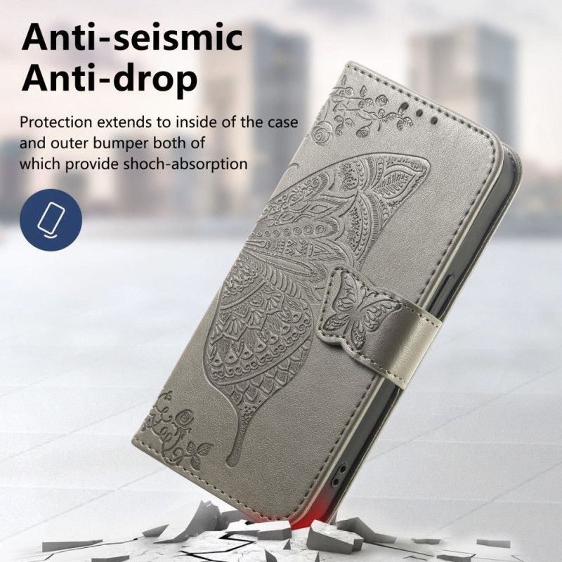 Lederhüllen Für Xiaomi 17 Pro Max Schmetterlingsdesign