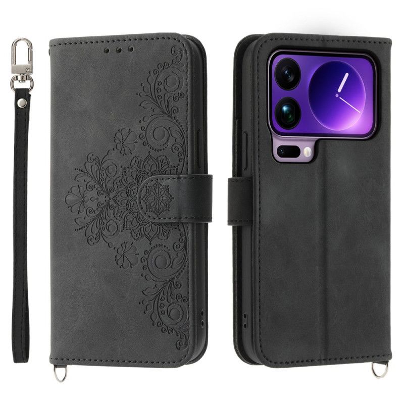 Lederhüllen Für Xiaomi 17 Pro Max Spitze Mit Riemen Und Schulterriemen