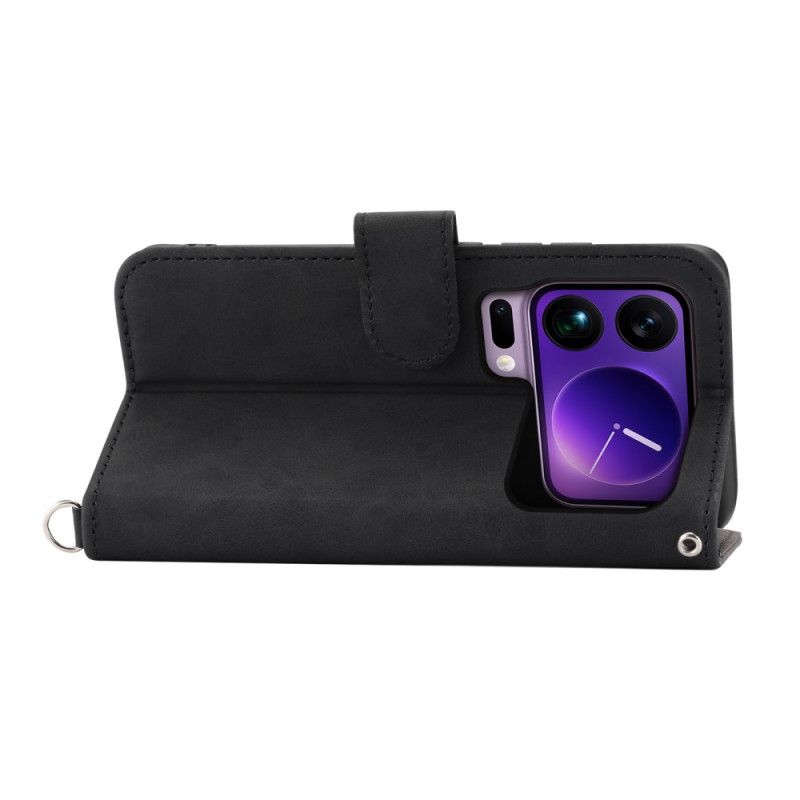 Lederhüllen Für Xiaomi 17 Pro Max Spitze Mit Riemen Und Schulterriemen