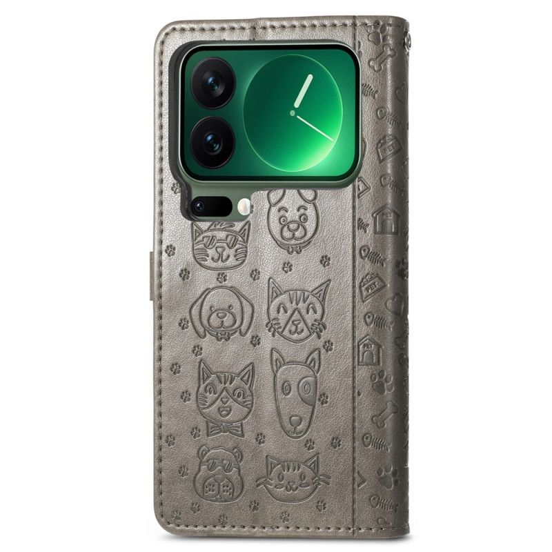 Lederhüllen Xiaomi 17 Pro Max Animierte Tiere