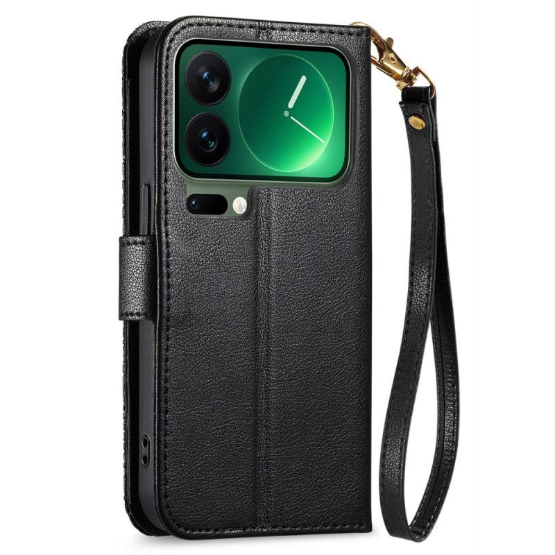 Lederhüllen Xiaomi 17 Pro Max Geldbörse Mit Blumenmuster