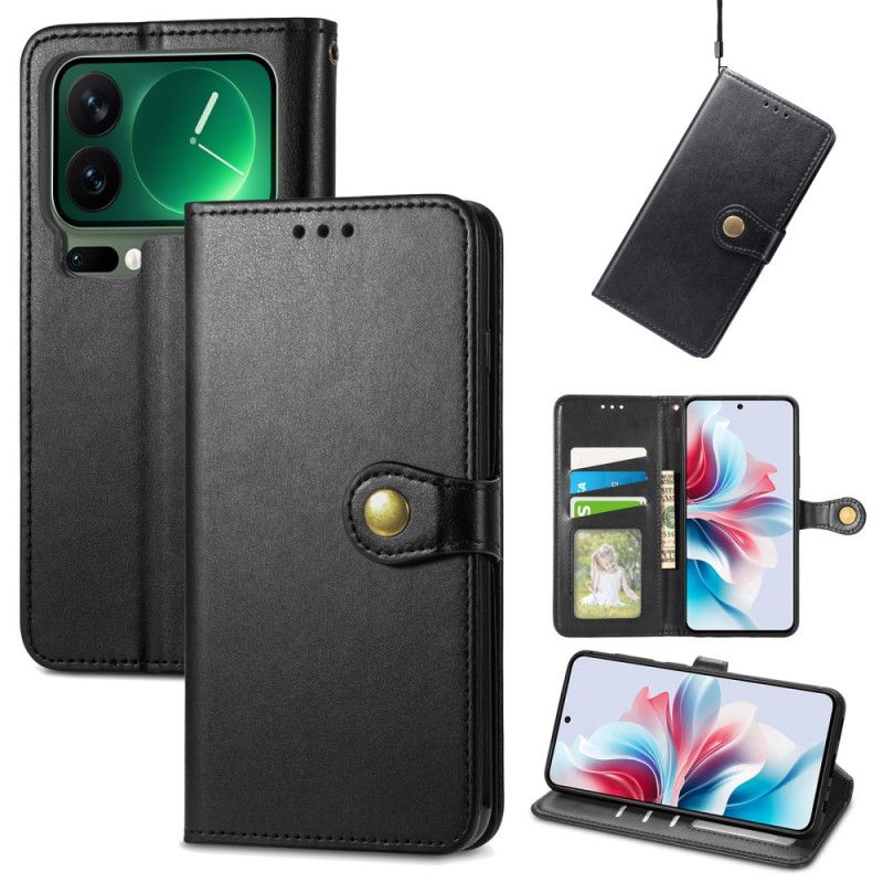 Lederhüllen Xiaomi 17 Pro Max Goldener Verschluss