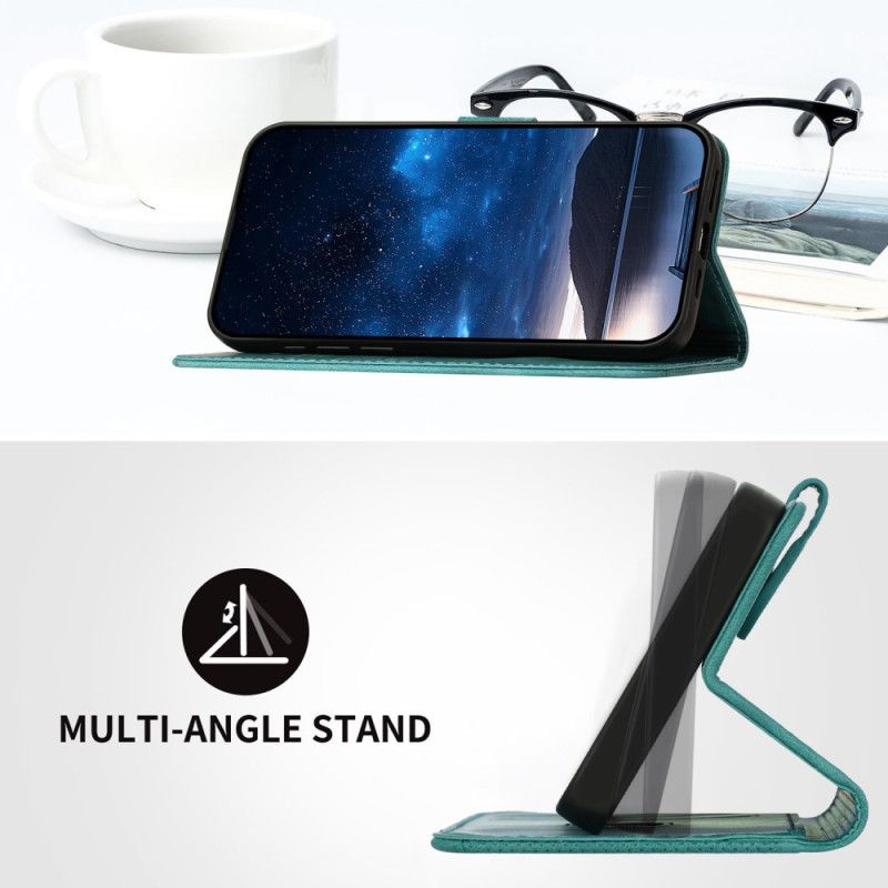 Lederhüllen Xiaomi 17 Pro Max Schmetterlings- Und Geometrisches Design