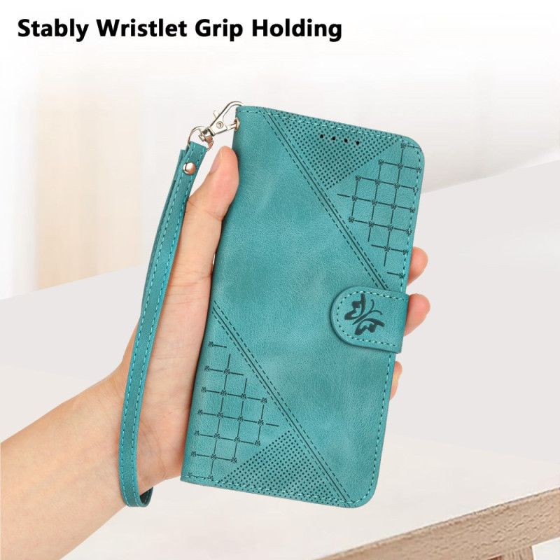 Lederhüllen Xiaomi 17 Pro Max Schmetterlings- Und Geometrisches Design