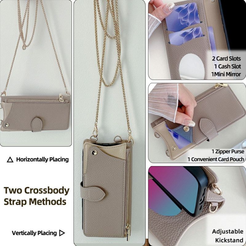 Lederhüllen Xiaomi 17 Pro Max Schulterriemen Mit Kette