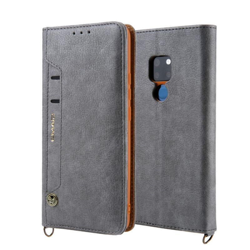 Flip Case Huawei Mate 20 Grau Cmai2 Multi-Card-Ledereffekt