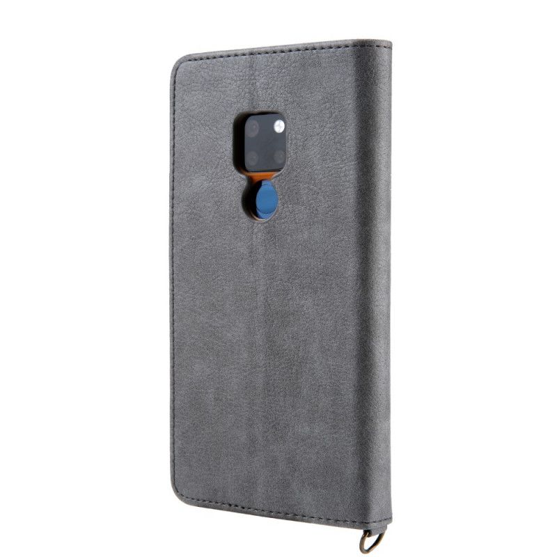 Flip Case Huawei Mate 20 Grau Cmai2 Multi-Card-Ledereffekt