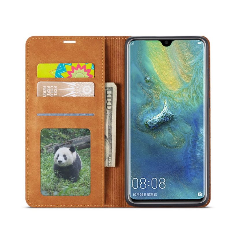 Flip Case Huawei Mate 20 Schwarz Forwenw Ledereffekt