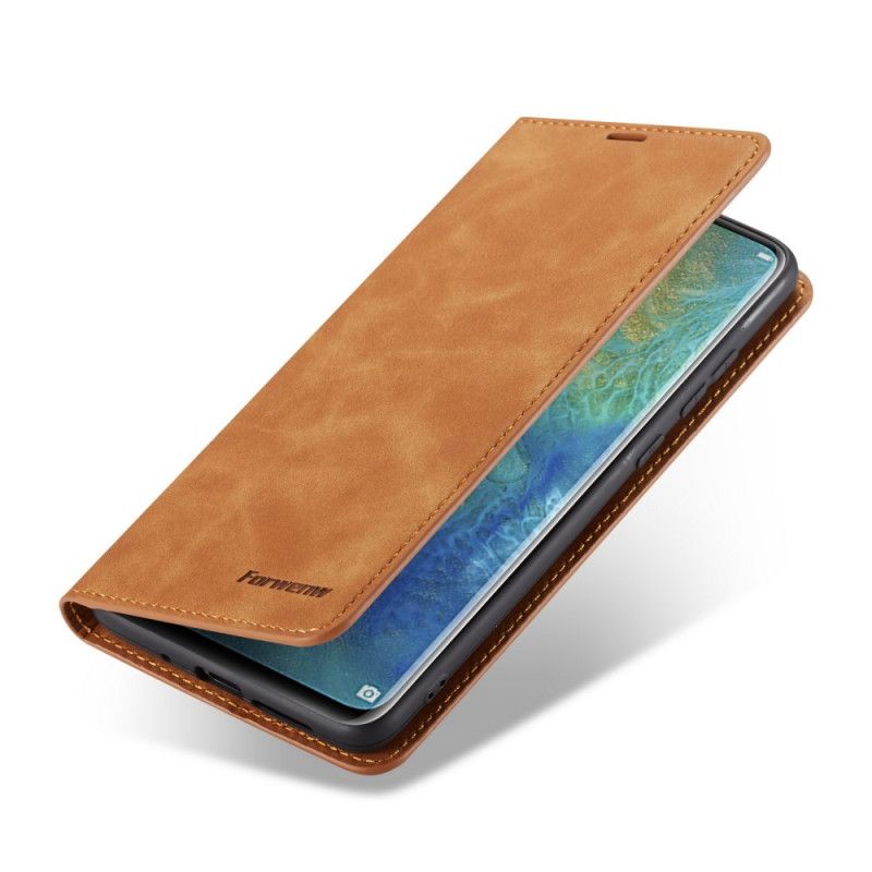 Flip Case Huawei Mate 20 Schwarz Forwenw Ledereffekt