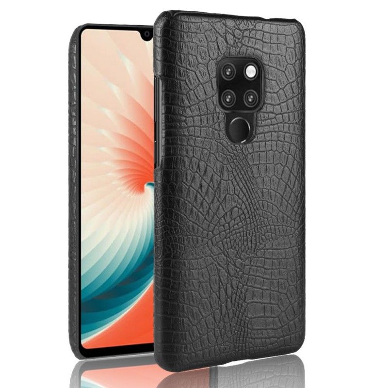 Hülle Huawei Mate 20 Schwarz Krokodilhauteffekt