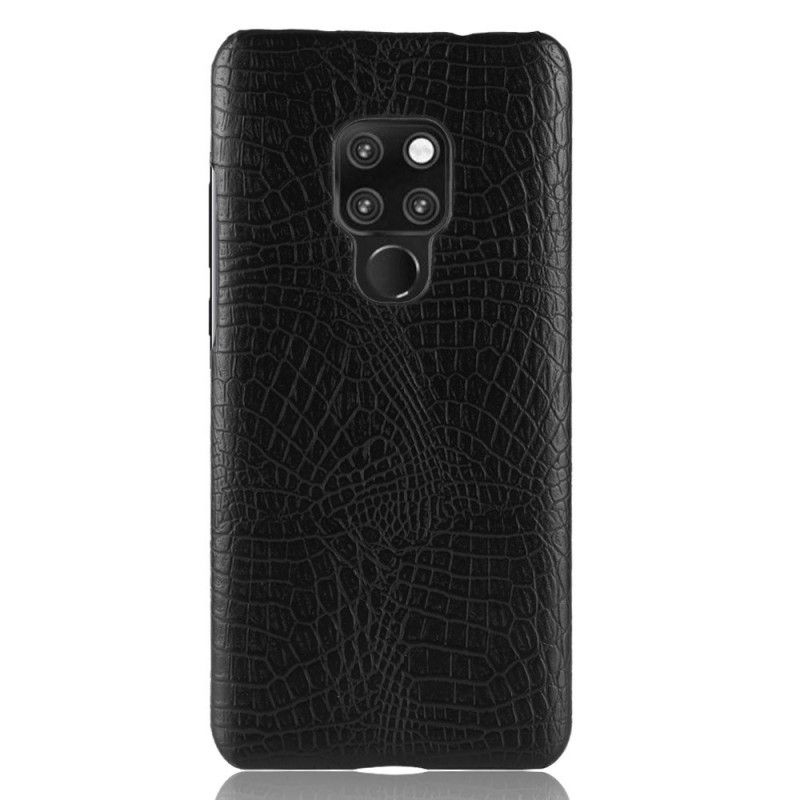 Hülle Huawei Mate 20 Schwarz Krokodilhauteffekt