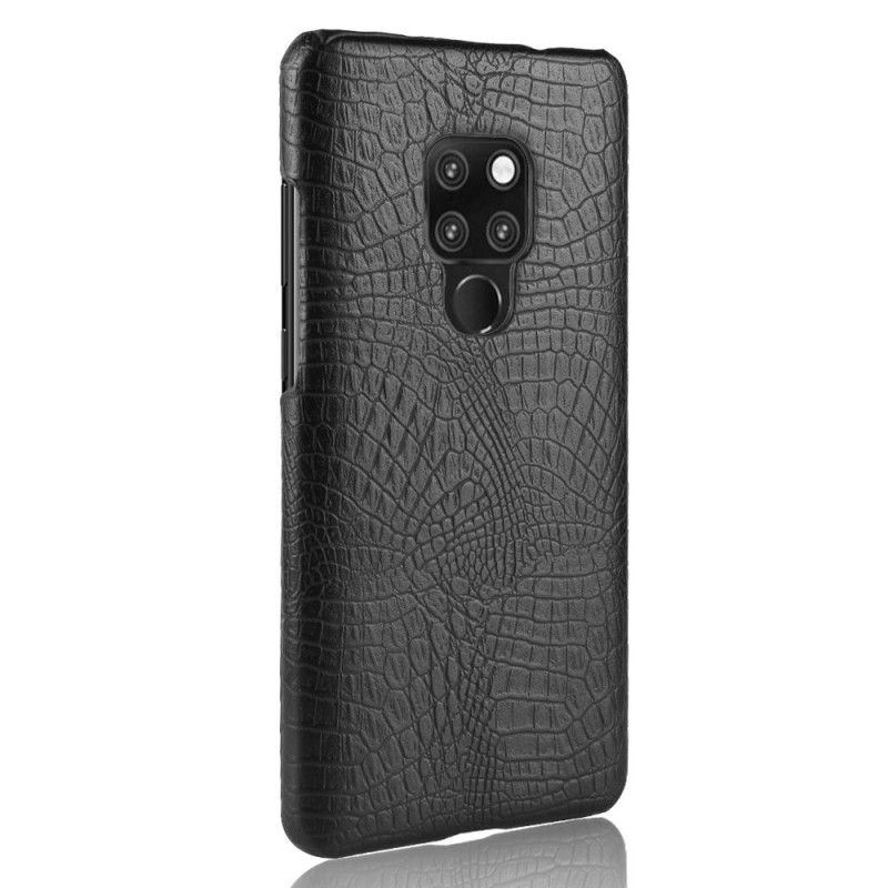 Hülle Huawei Mate 20 Schwarz Krokodilhauteffekt