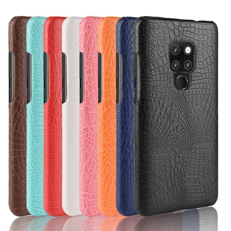 Hülle Huawei Mate 20 Schwarz Krokodilhauteffekt